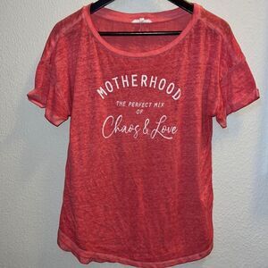 Maurices “motherhood” graphic, short sleeve, shirt, size medium